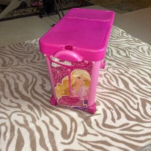 Barbie Pink Rolling Storage Case Kids Toy